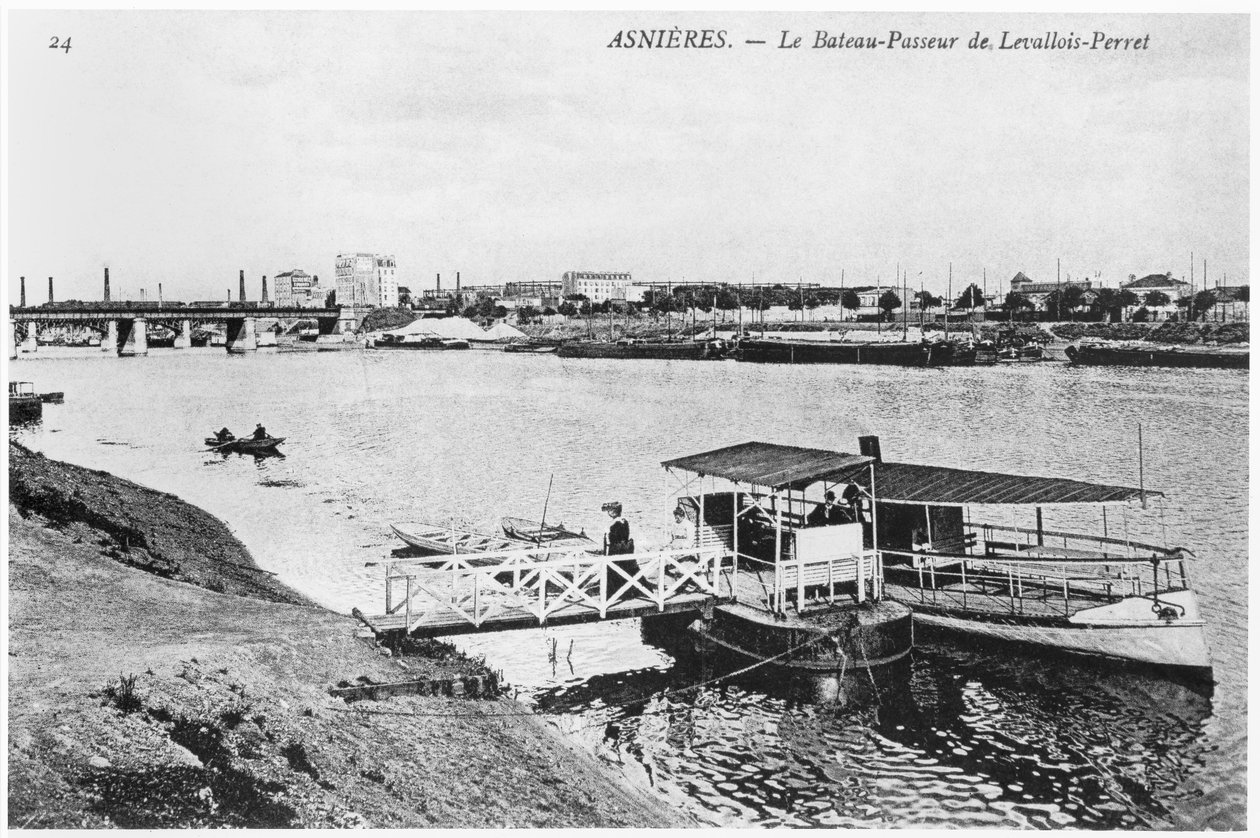 अस्नियरेस, लेवलोइस-पेरेट पर घाट, c.1900 द्वारा फ्रेंच फोटोग्राफर