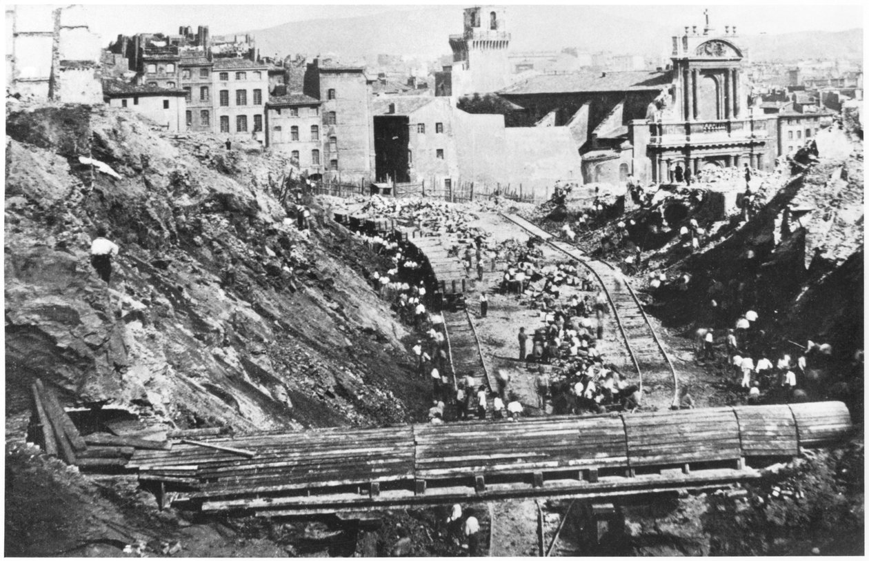 1863 में मार्सिले में रूए इंपीरियल का निर्माण द्वारा फ्रेंच फोटोग्राफर