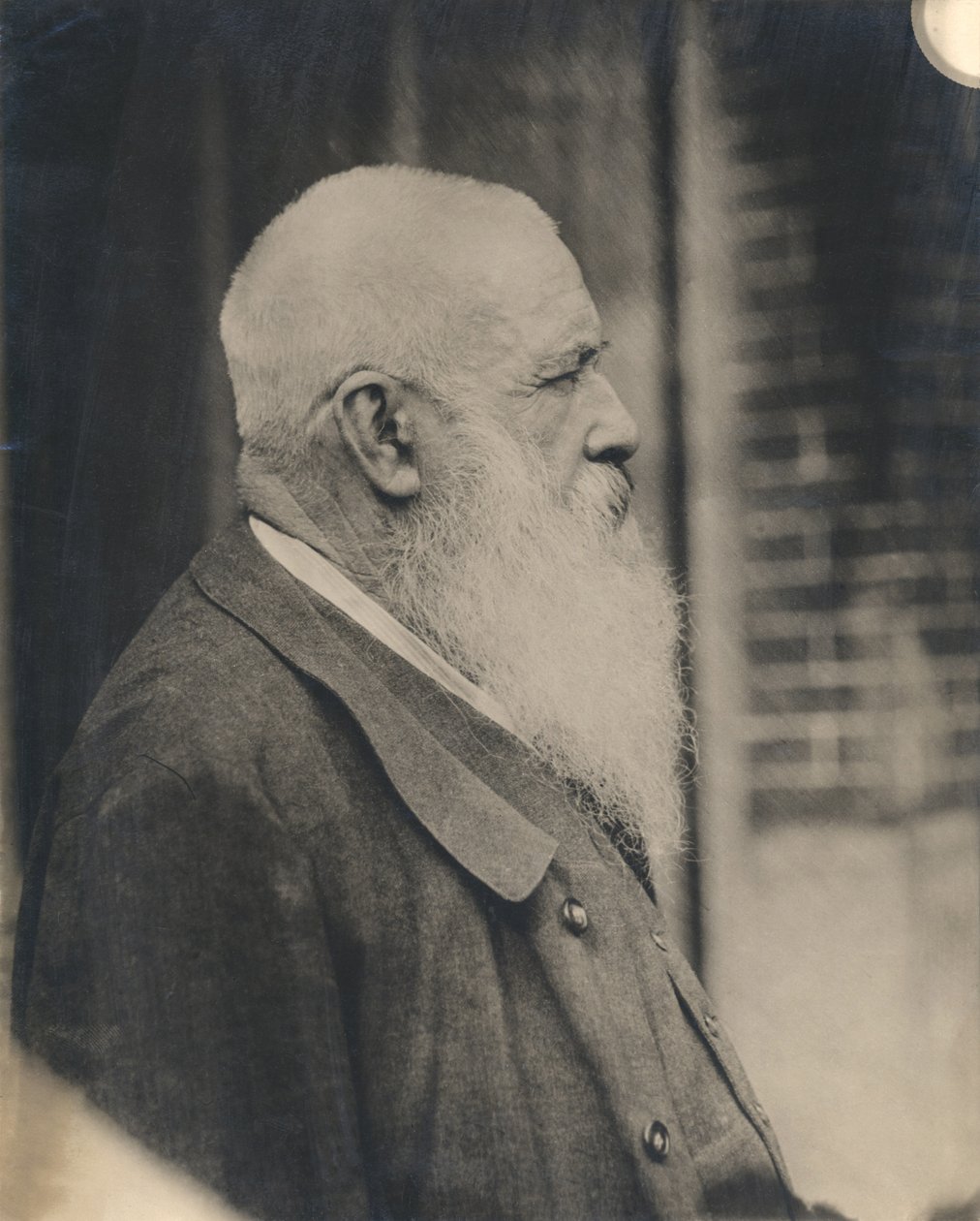 क्लॉड मोनेट (1841-1926) 20 वीं सदी की शुरुआत (जिलेटिन सिल्वर प्रिंट) द्वारा फ्रेंच फोटोग्राफर