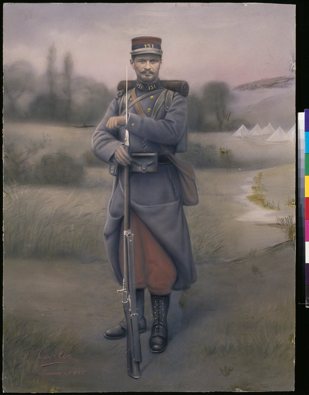151 वीं इन्फैंट्री रेजिमेंट के इन्फैंट्रीमैन, 1915 (रंगीन फोटो) द्वारा फ्रेंच फोटोग्राफर