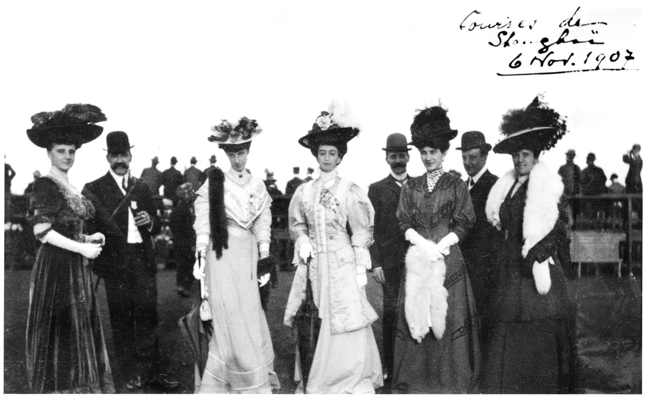 शंघाई, चीन, 1907 में दौड़ द्वारा फ्रेंच फोटोग्राफर
