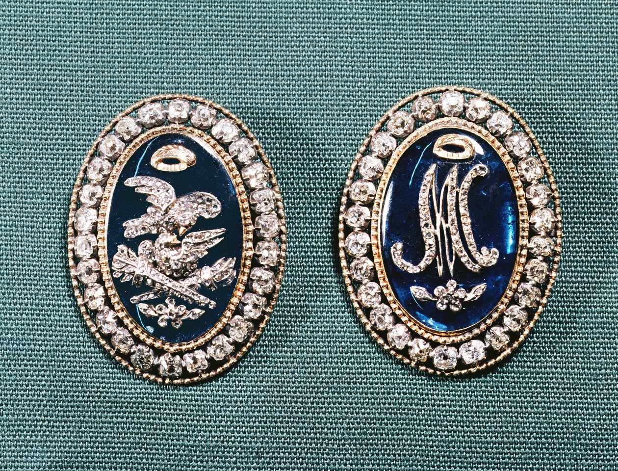 कंगन clasps, 18 वीं सदी के अंत में (हीरे और सोने में पेस्ट) द्वारा फ्रेंच स्कूल