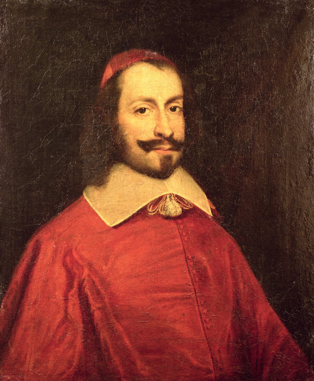 कार्डिनल जूल्स माज़रीन (1602-61) 17 वीं शताब्दी के चित्र की प्रतिलिपि द्वारा फ्रेंच स्कूल