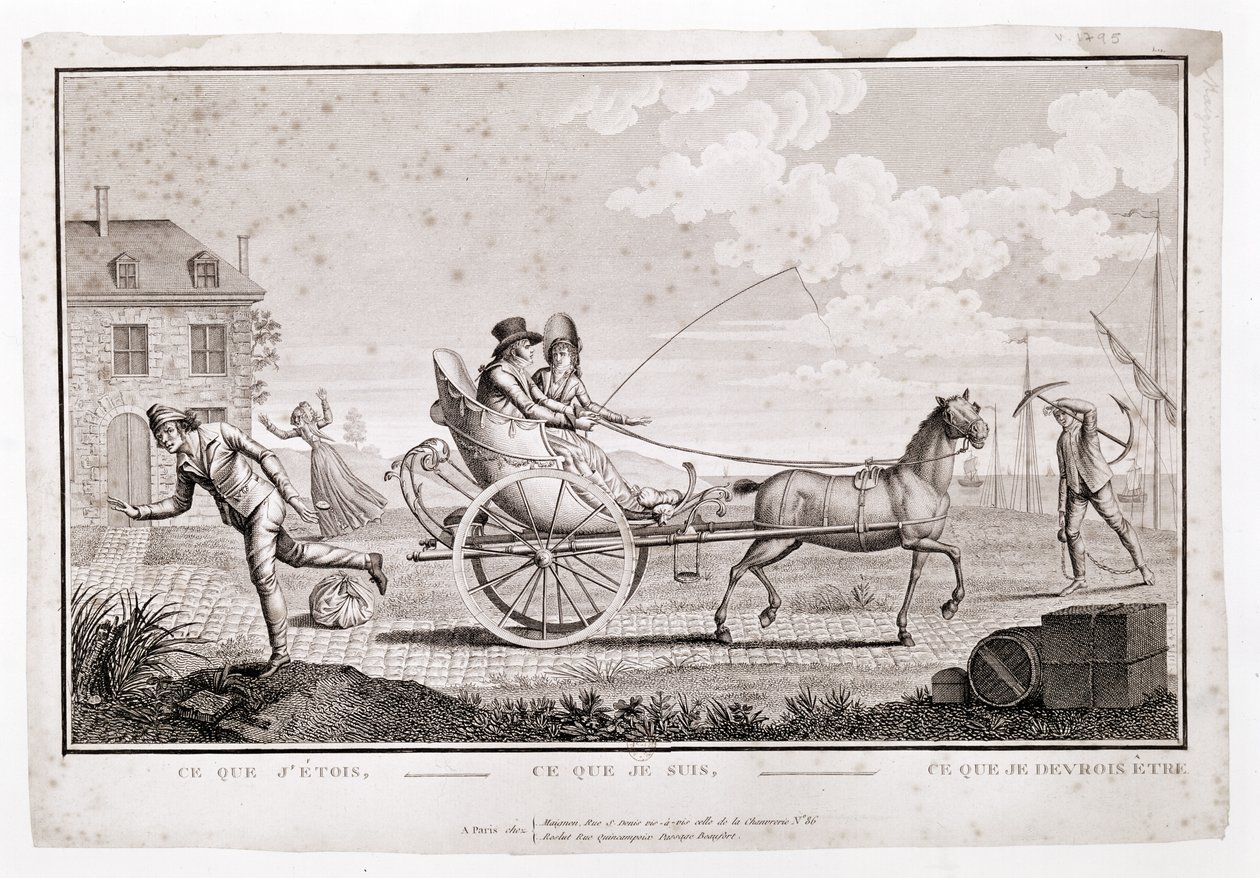 न्यू रिचेस का कैरिकेचर, c.1795 द्वारा फ्रेंच स्कूल