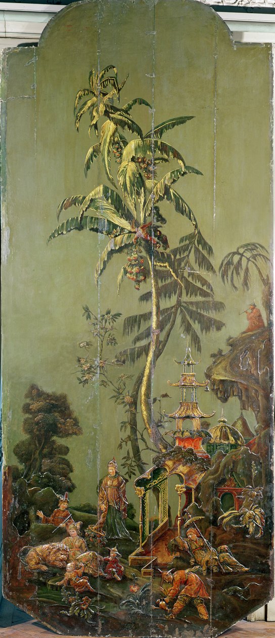 पृथ्वी, चार तत्वों को दर्शाने वाले पैनलों की एक श्रृंखला से, c.1730 (पॉलीक्रोम लकड़ी) द्वारा फ्रेंच स्कूल