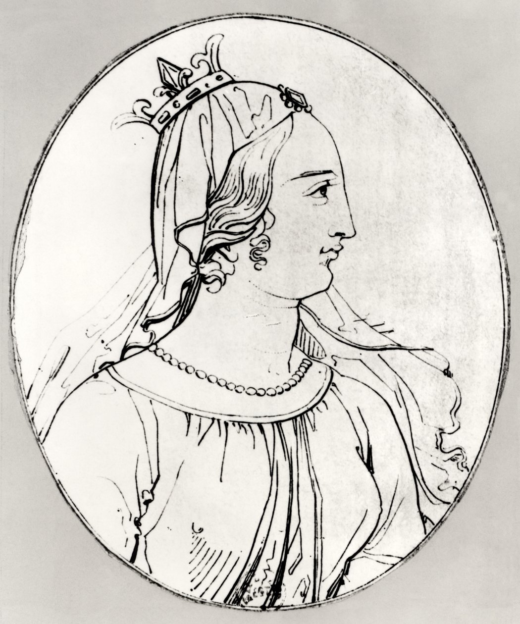 एक्विटेन का एलेनोर (c.1122-1204) (158139 का विस्तार) द्वारा फ्रेंच स्कूल