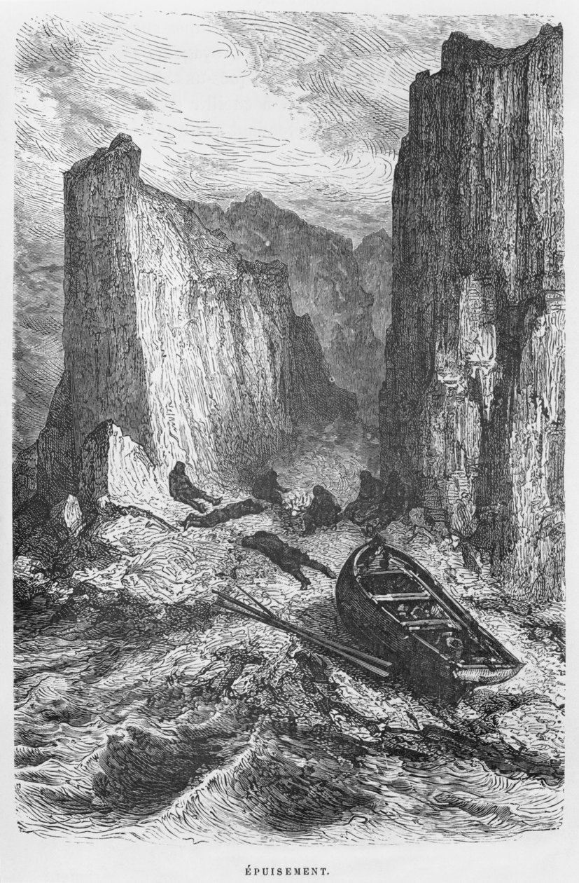जूलियस प्रार्थना (1841-1915) द्वारा &39;एक्सपीडिशन डू तेगथॉफ&39; का उदाहरण, चित्रण द्वारा फ्रेंच स्कूल