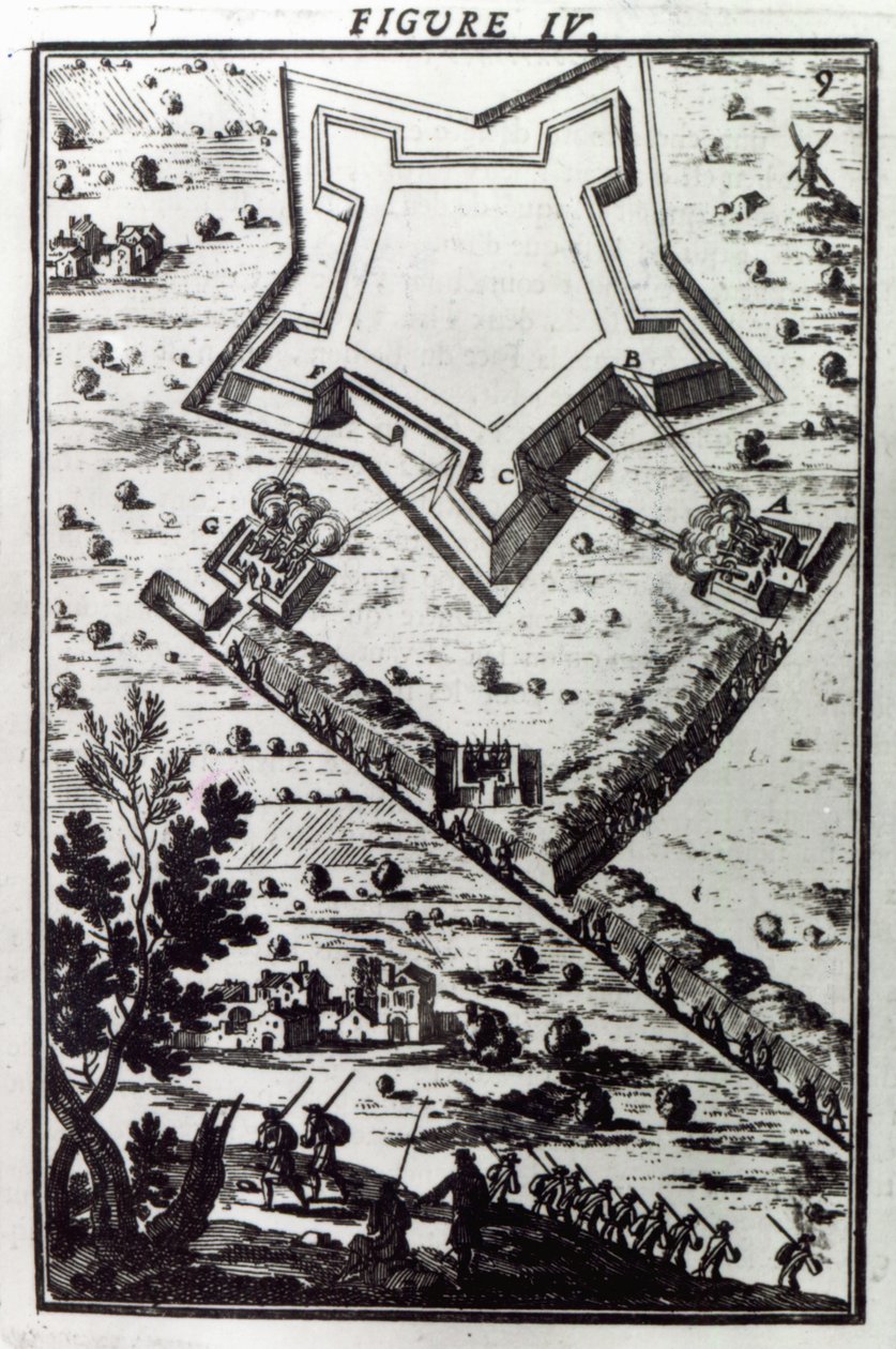चित्रा IV, एएम मैलेट द्वारा 1684 में &39;द वर्क्स ऑफ मार्स, या द आर्ट ऑफ़ वॉर&39; से द्वारा फ्रेंच स्कूल
