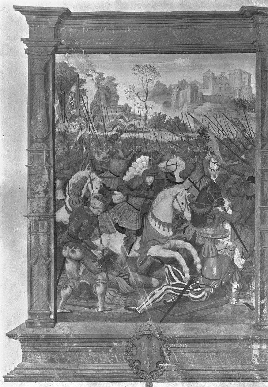 14 सितंबर 1515 को मरिगनन की लड़ाई में चार्ज फॉक्स 1 फ्रेंकोइस I (1494-1547) द्वारा फ्रेंच स्कूल