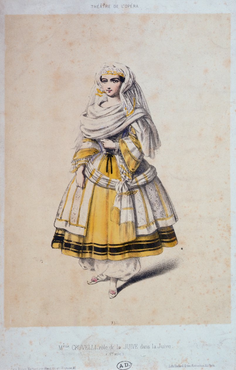 जेनी सोफी चार्लोट क्रुवेल्ली (1826-1907) ला जुवे की मुख्य भूमिका में, प्रथम अधिनियम, सी। 17-60 द्वारा फ्रेंच स्कूल