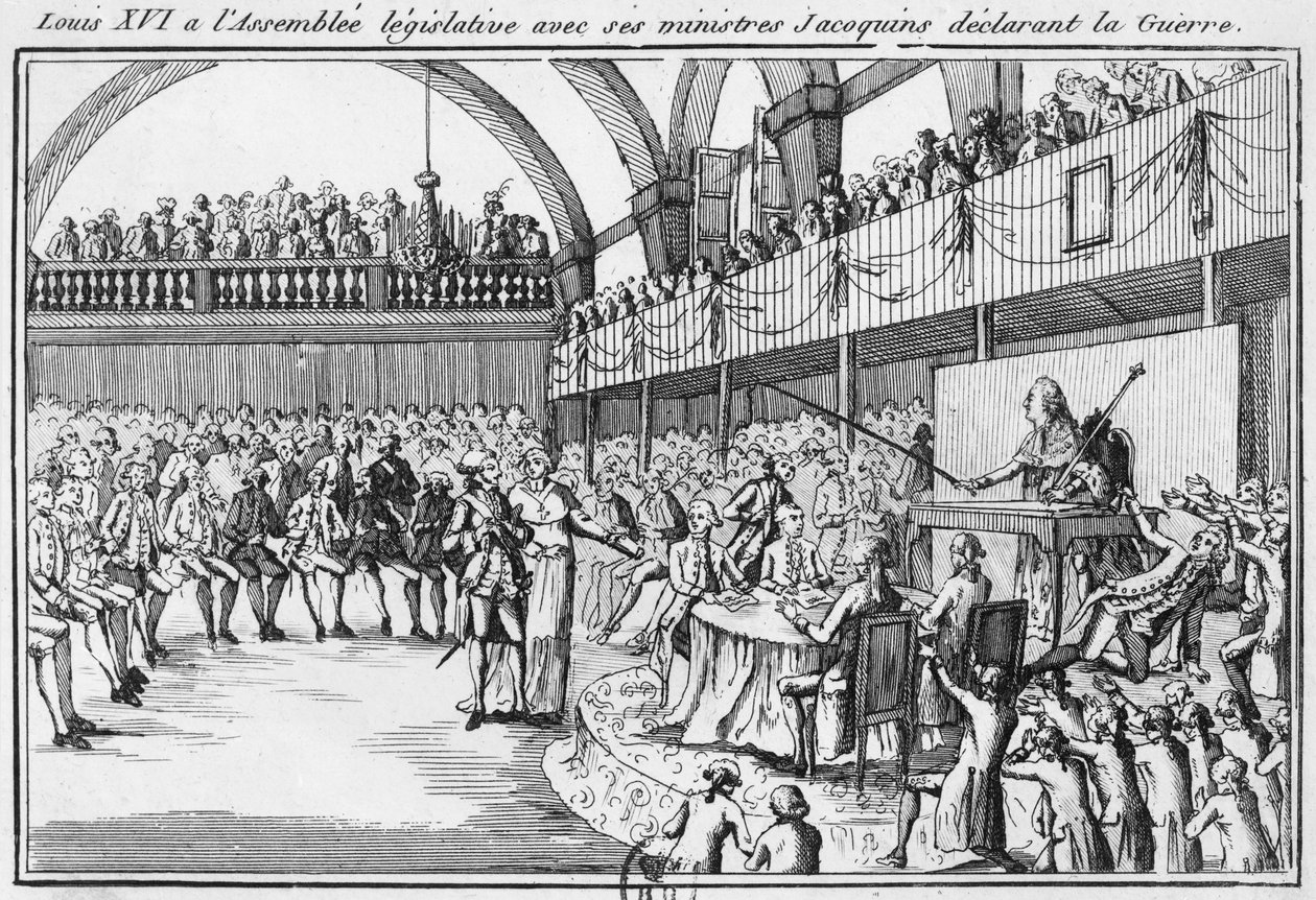 लुइस XVI ने 20 अप्रैल 1792 को ऑस्ट्रिया पर युद्ध की घोषणा की द्वारा फ्रेंच स्कूल
