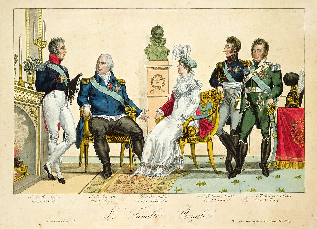 लुई XVIII (1755-1826) और उनका परिवार द्वारा फ्रेंच स्कूल