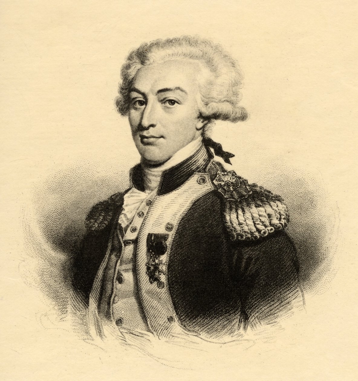 मैरी जोसेफ पॉल यवेस गिल्बर्ट रोच डू मोटियर (1757-1834) मारकिस डी लाफयेते द्वारा फ्रेंच स्कूल