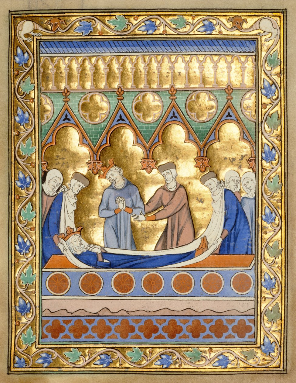 Ms 300 f। 6 बर्ल ऑफ़ डेविड, फ्रांस के पेरिस के इसाबेला के Psalter and Hours से, c.1260 (चर्मपत्र पर सोने की पत्ती और तड़का) द्वारा फ्रेंच स्कूल