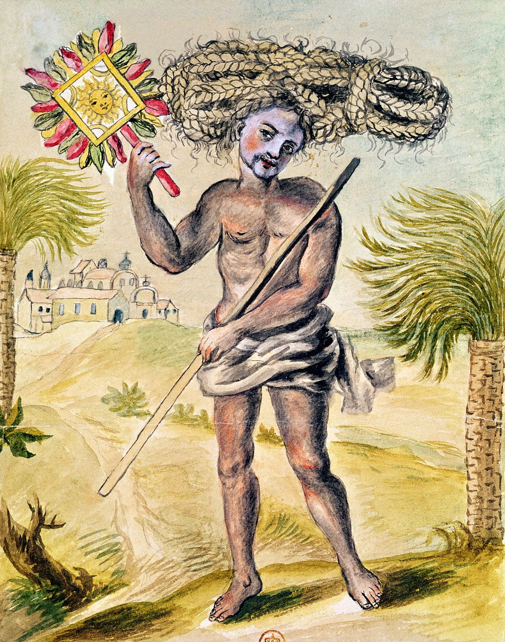 भारत में from उसेज इंडीन्स ’से, 1688 में दंडित बाल के साथ दंडित व्यक्ति द्वारा फ्रेंच स्कूल