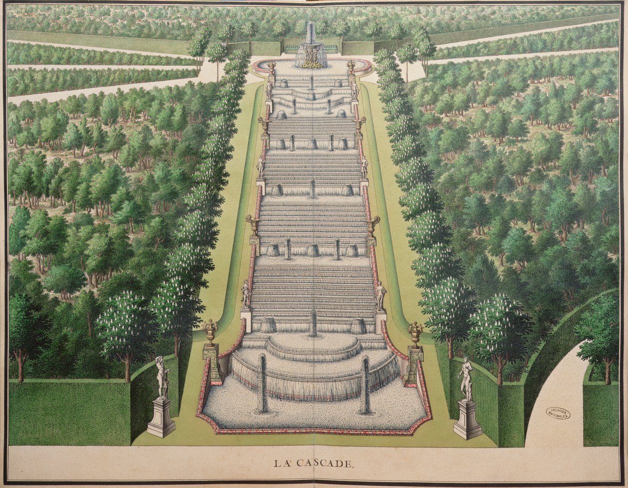 Mar.1, 1714 में फाउंटेन का T.1 n.27 प्लान द्वारा फ्रेंच स्कूल