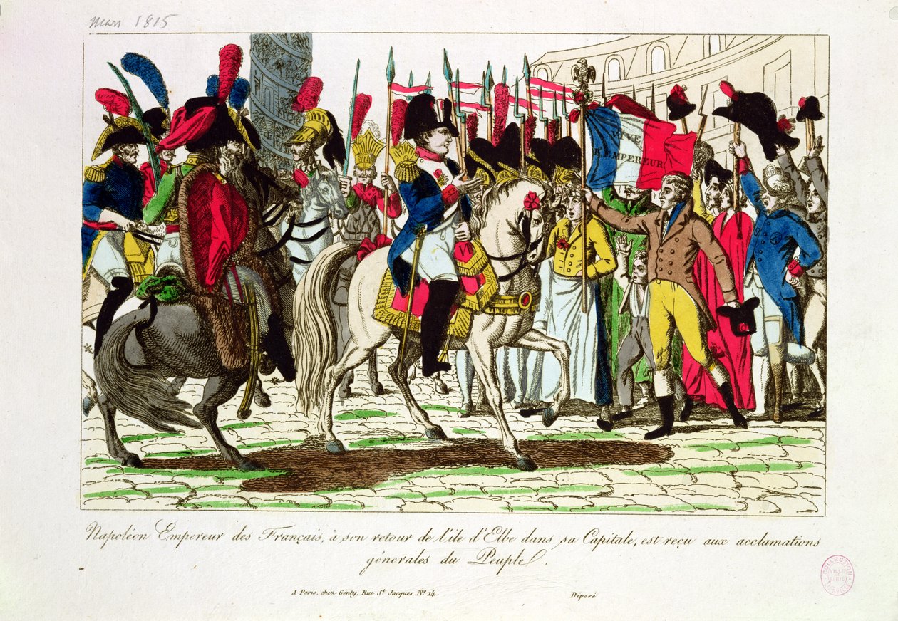 1815 में एल्बा से उनकी वापसी पर नेपोलियन ऑफ पेरिस एक्लिप्स (1769-1821) द्वारा फ्रेंच स्कूल
