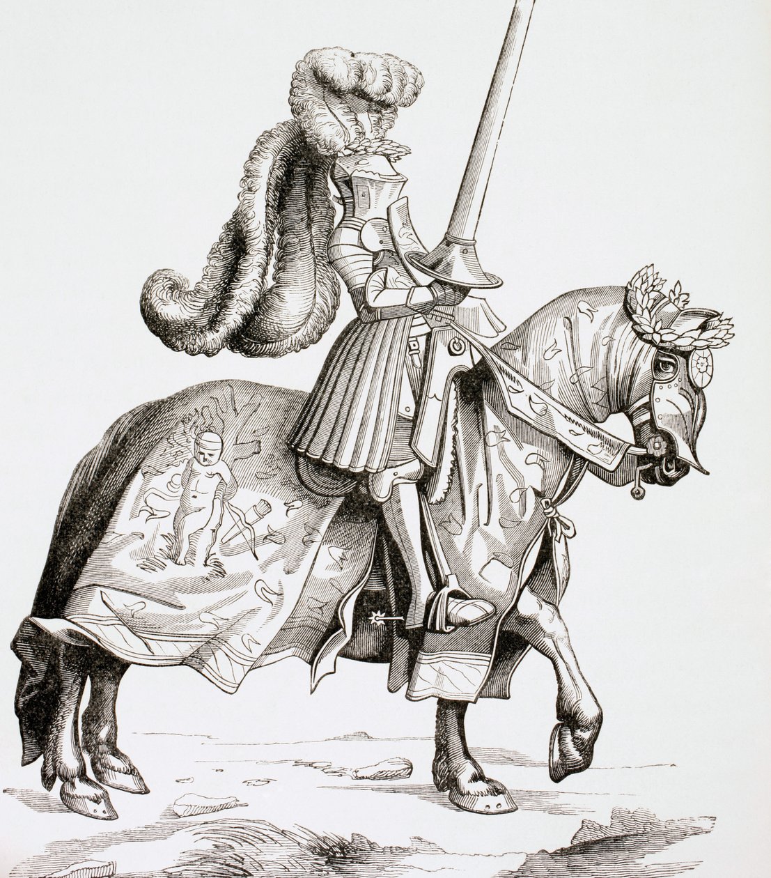 टूर्नामेंट के चैंपियन, पॉल लैक्रॉइक्स द्वारा &39;मिलिट्री एंड रिलिजियस लाइफ इन द मिडल एजेस&39; से वीटा इम्पाटोरिस मैक्सिमिलियनी, लंदन c.1880 प्रकाशित द्वारा फ्रेंच स्कूल