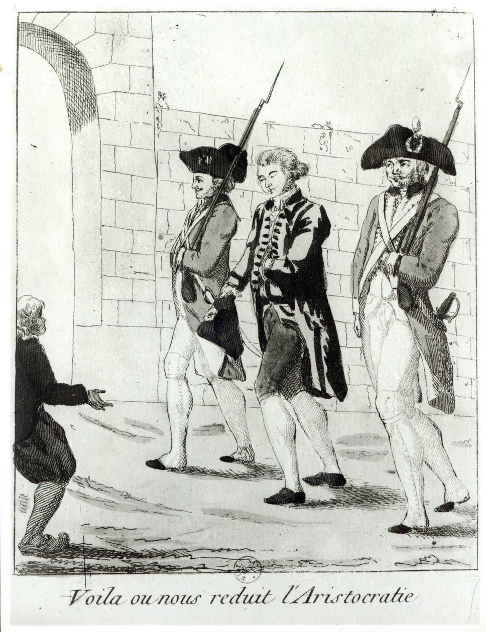 &39;हम अभिजात वर्ग द्वारा कम कर दिए गए हैं&39; के लिए, 1773 में ब्यूमरैचिस (1732-99) जेल में आए द्वारा फ्रेंच स्कूल