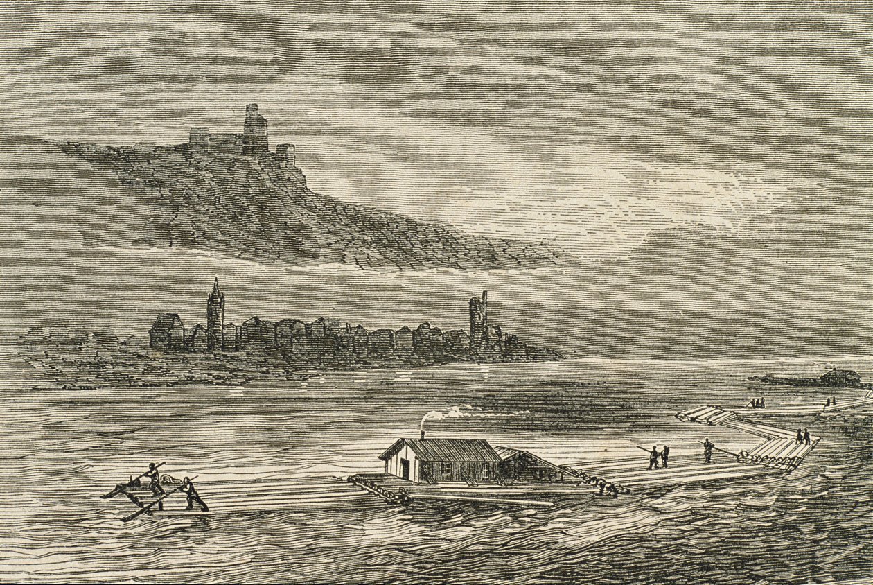 1860 के दशक में राइन पर परिवहन द्वारा फ्रेंच स्कूल