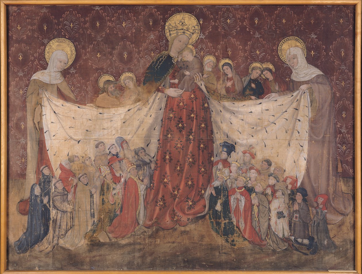 वर्जिन रक्षक, c.1417 (टेम्पल ऑन पैनल) द्वारा फ्रेंच स्कूल