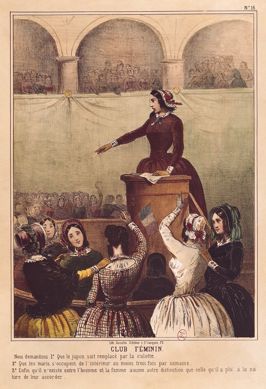 महिला क्लब, c.1848 द्वारा फ्रेंच स्कूल