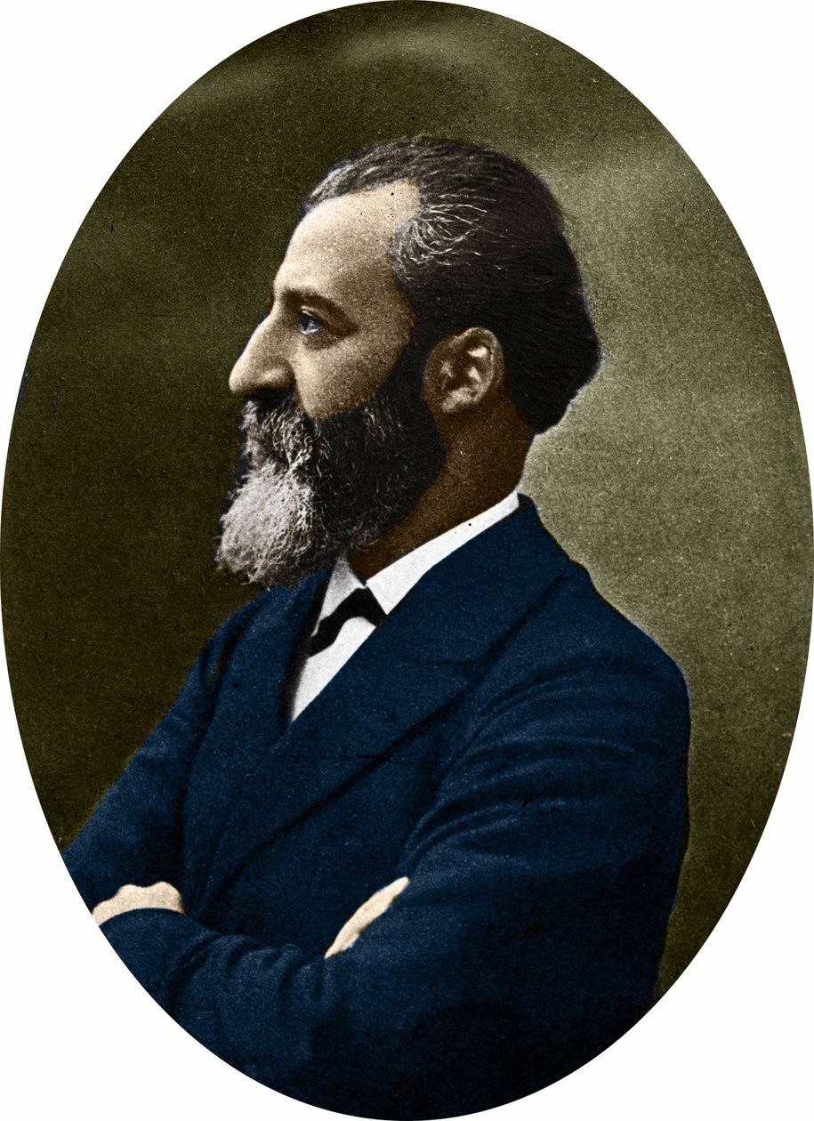 हेनरी मोइसन फ्रांसीसी रसायनज्ञ और फार्मासिस्ट 1852 - 1907। द्वारा फ्रेंच फोटोग्राफर