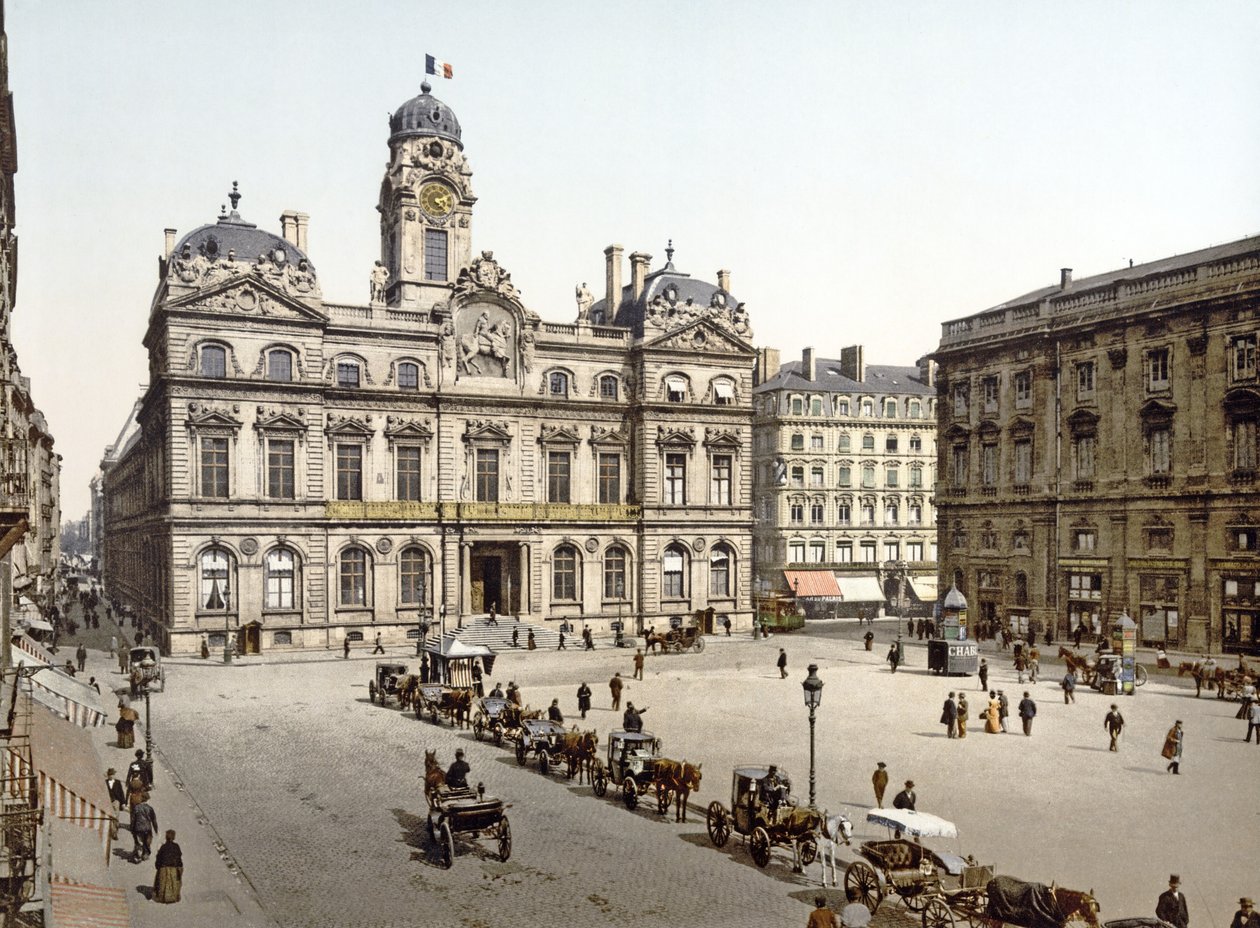 ल्योन टाउन हॉल प्लेस डी टेरेक्स, 1890-1900 से द्वारा फ्रेंच फोटोग्राफर