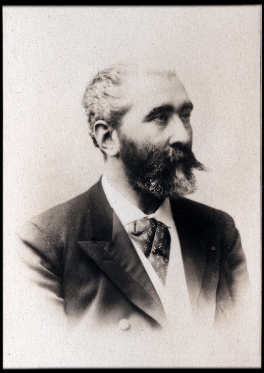 जोस मारिया डी हेरेडिया (1842-1905), फ्रांसीसी कवि का चित्रण। द्वारा फ्रेंच फोटोग्राफर