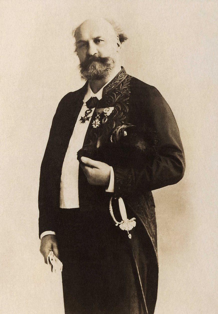 जूल्स यूजीन लेनपवेउ (1819-1898) का पोर्ट्रेट, फ्रांसीसी चित्रकार। द्वारा फ्रेंच फोटोग्राफर
