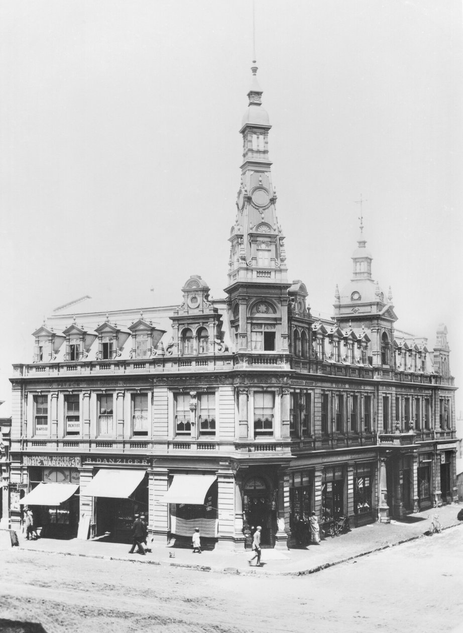 जोहान्सबर्ग का दृश्य, c.1900 (bw फोटो) द्वारा फ्रेंच फोटोग्राफर