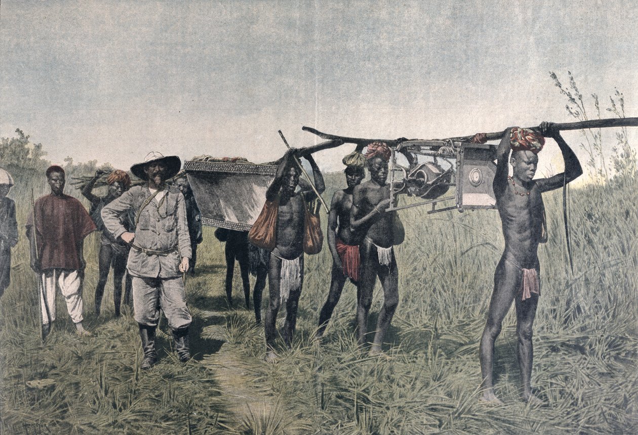 1898 में ले पेटिट जर्नल, 1899 से मारचंद मिशन पर एक काफिला द्वारा फ्रेंच स्कूल