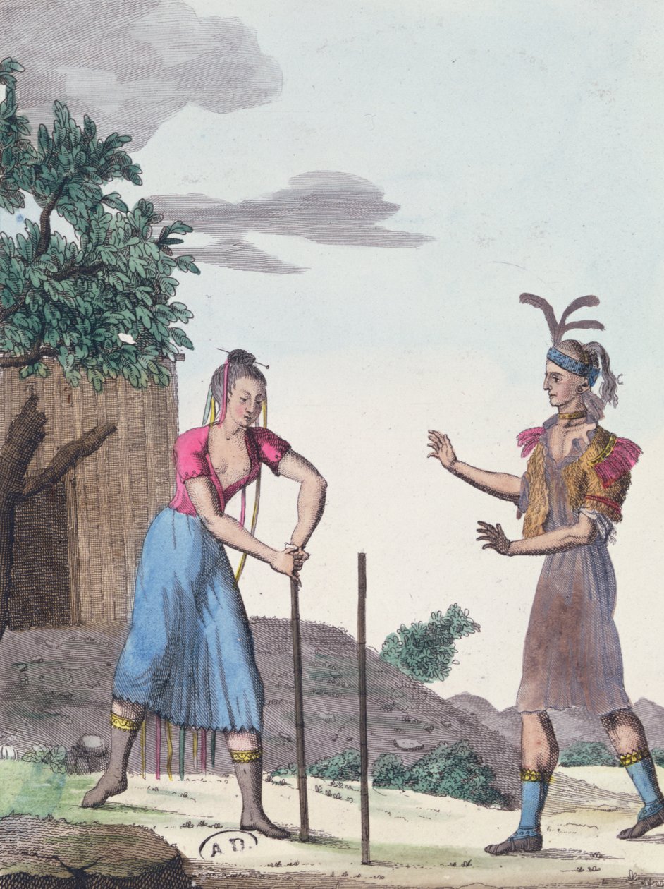क्रीक इंडियंस के साथ एक विवाह समारोह, c.1811 द्वारा फ्रेंच स्कूल