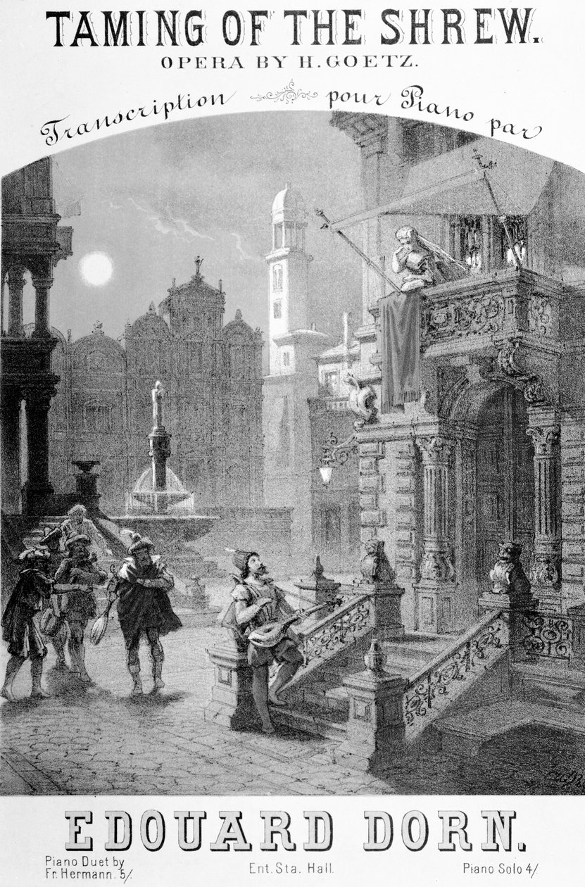 गेट्ज़ द्वारा द शेमिंग ऑफ़ द टैमिंग, 1878 का विज्ञापन द्वारा फ्रेंच स्कूल