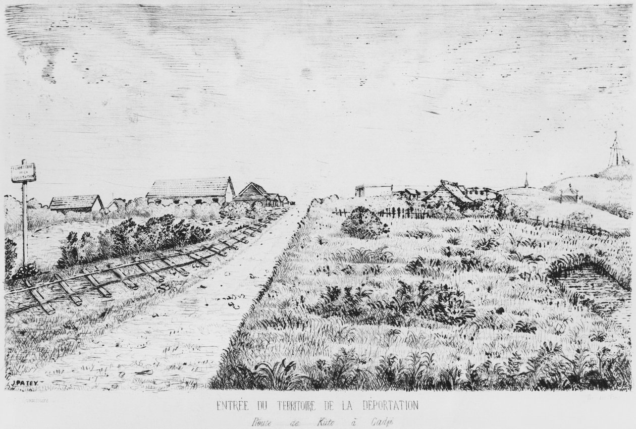 आइल ऑफ पाइन्स का एल्बम, निर्वासन क्षेत्र का प्रवेश, 1878-79 द्वारा फ्रेंच स्कूल