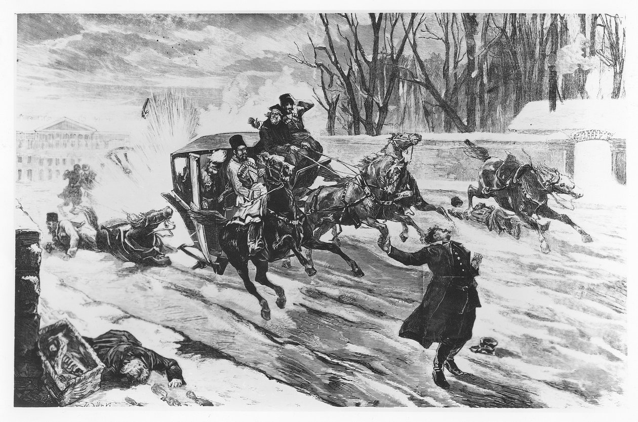 13 मार्च 1881 को सेंट पीटर्सबर्ग में अलेक्जेंडर द्वितीय की हत्या कर दी गई द्वारा फ्रेंच स्कूल
