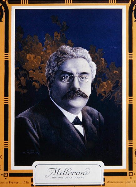1915 में युद्ध मंत्री के रूप में अलेक्जेंड्रे मिलरैंड (रंगीन लिथो) द्वारा फ्रेंच स्कूल