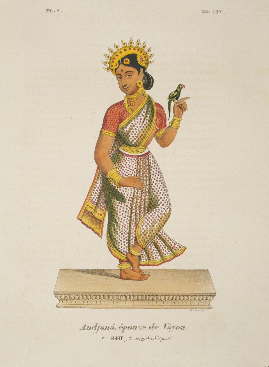सी। मोट मोट्टे (1785-1836) द्वारा उत्तुय की पत्नी अंजना द्वारा फ्रेंच स्कूल