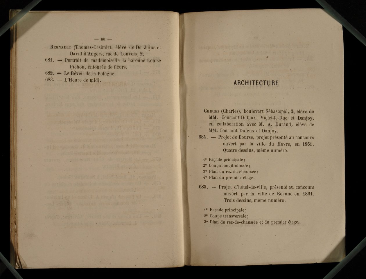 आर्किटेक्चर चैप्टर, सैलून देस रिफ्यूज, 1863 से द्वारा फ्रेंच स्कूल