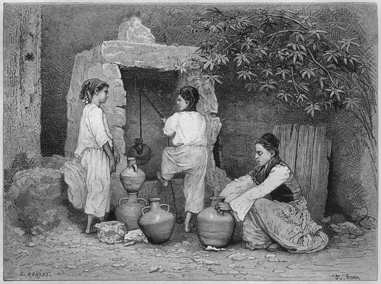 आज, सीरिया से, सेंट जॉन ऑफ एकर। फेनिशिया, लेबनान और जुडिया की यात्रा करें। 1875-1880 लुईस चार्ल्स एमिल लॉरेट, 1884 (बीडब्ल्यू उत्कीर्णन) द्वारा फ्रेंच स्कूल