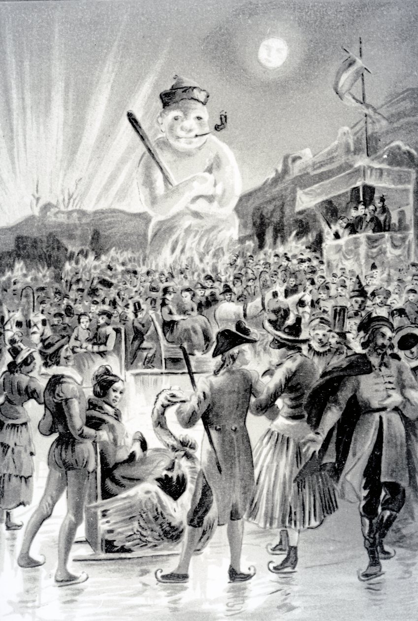 बुडापेस्ट, जॉर्ज सैंड द्वारा 1887 में द स्नो मैन का चित्रण द्वारा फ्रेंच स्कूल