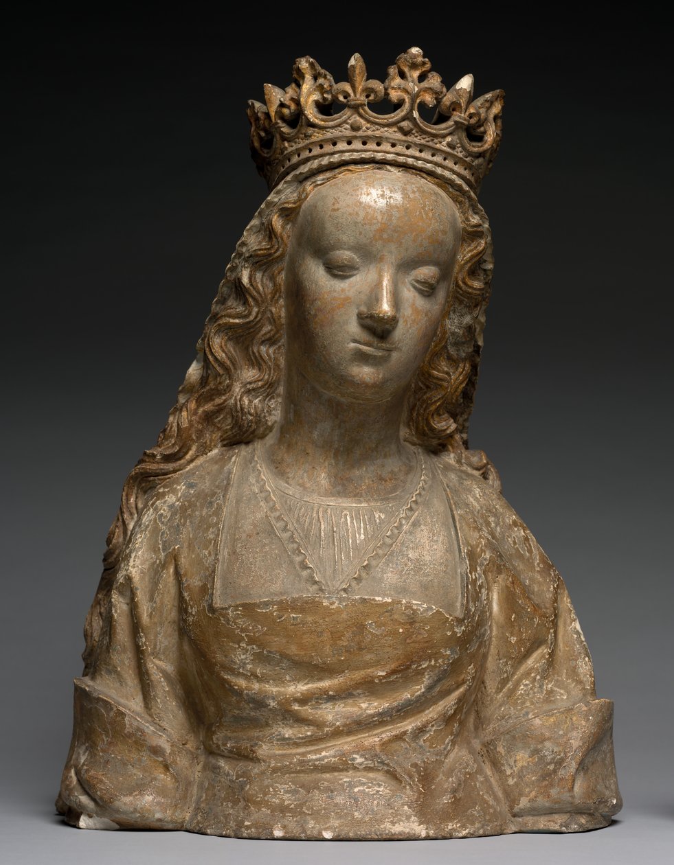 ऐनी डी ब्रेटेन नामक बस्ट, c.1500 (पत्थर) द्वारा फ्रेंच स्कूल