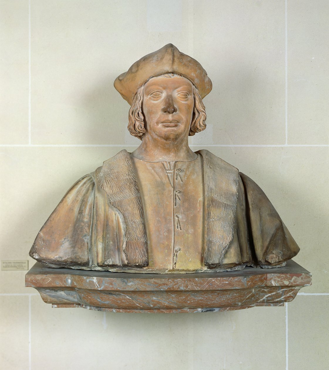 चांसलर एंटोनी डुप्रैट (1463-1535) (टेराकोटा) की बस्ट द्वारा फ्रेंच स्कूल