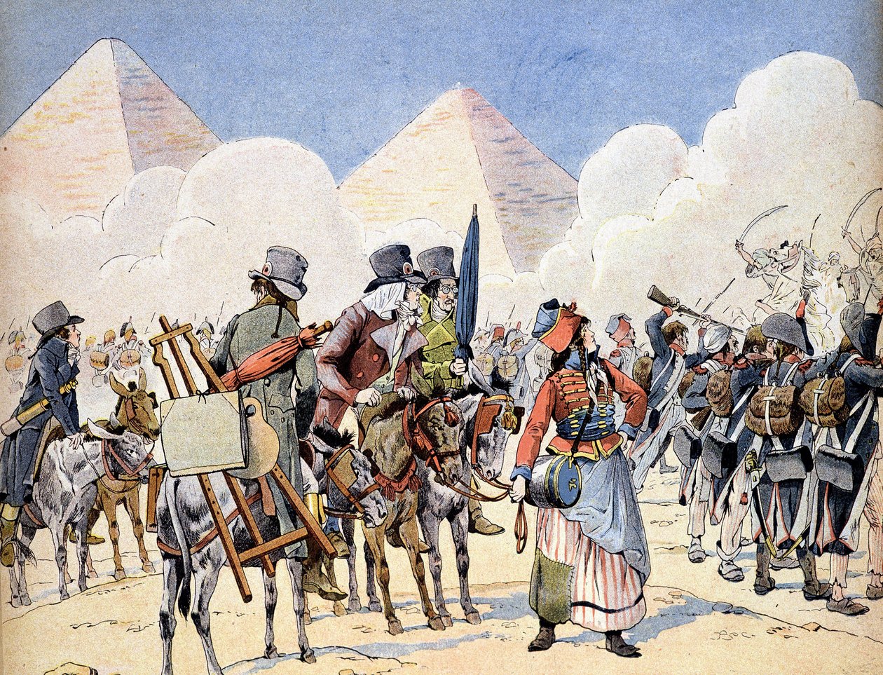 मिस्र का अभियान (अभियान) (1798-1801): नेपोलियन बोनापार्ट के अधीन मिस्र में फ्रांसीसी सेना: सेना का अनुसरण करने वाले कलाकार द्वारा फ्रेंच स्कूल