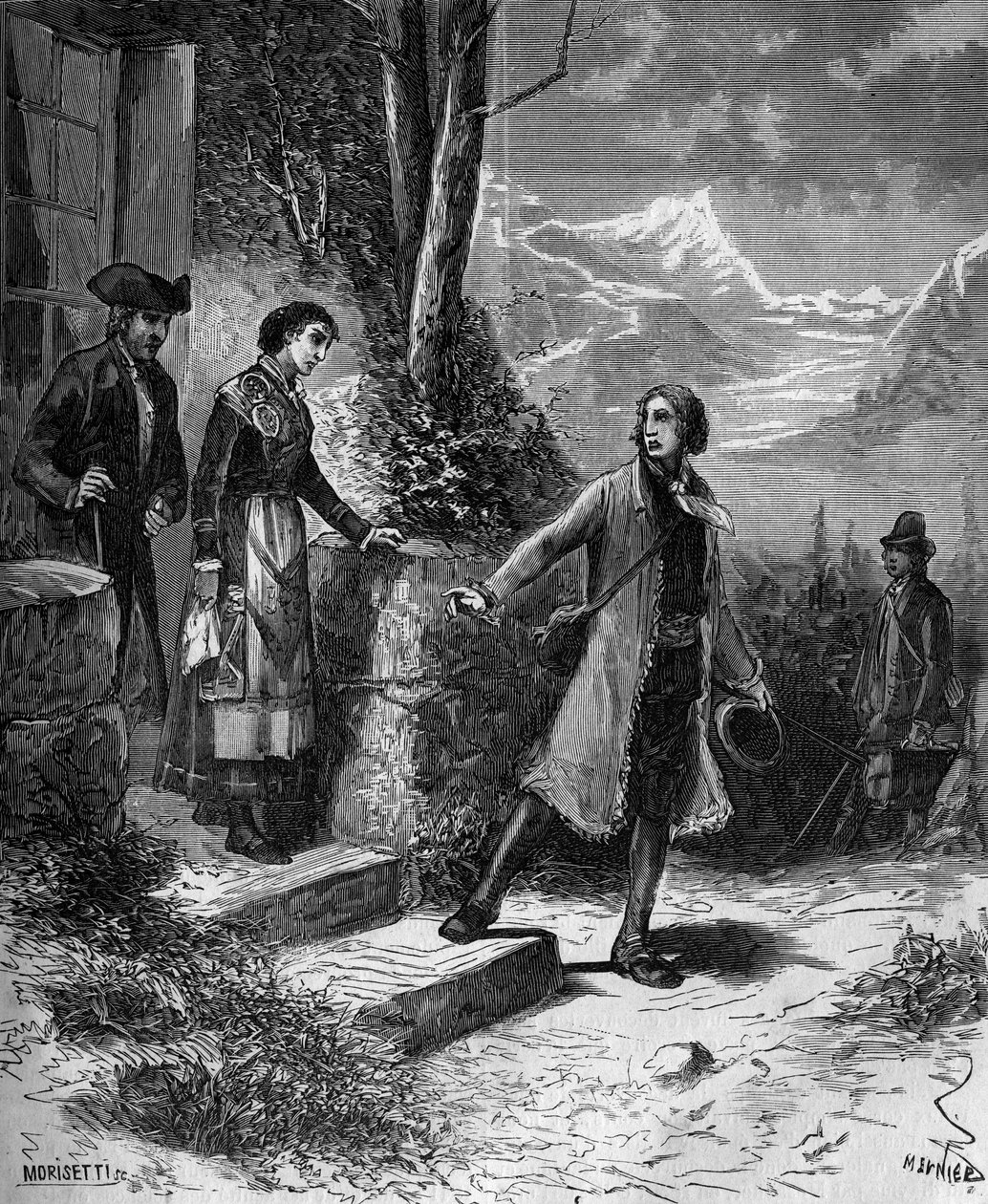 कार्ल वॉन लिने प्रकृतिवादी और स्वीडिश लेखक (1707 - 1778) ने अपने मंगेतर को इंग्लैंड और हॉलैंड की यात्रा के लिए छोड़ दिया। द्वारा फ्रेंच स्कूल
