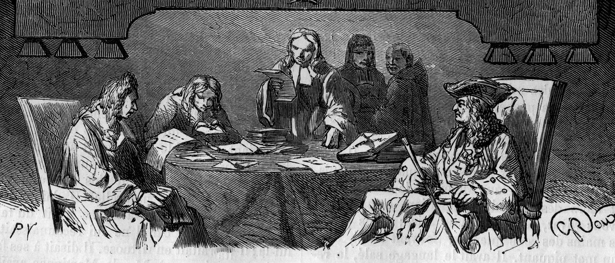 सेंसरशिप: पुराने शासन के तहत, सुरक्षा कारणों से निजी पत्राचार की जांच करने के लिए सेवा को "ब्लैक कैबिनेट" कहा जाता है। 19वीं सदी की नक्काशी। द्वारा फ्रेंच स्कूल