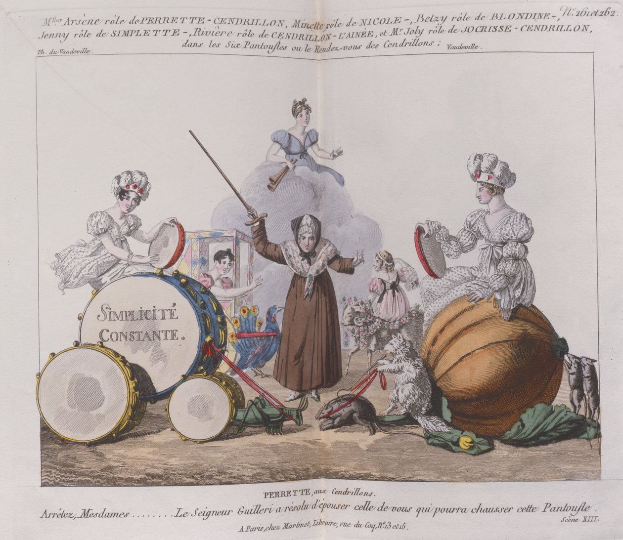 सिंड्रेलास के एक छः चप्पल या रेंडेज़-वौस से वर्ण, c.1810 द्वारा फ्रेंच स्कूल
