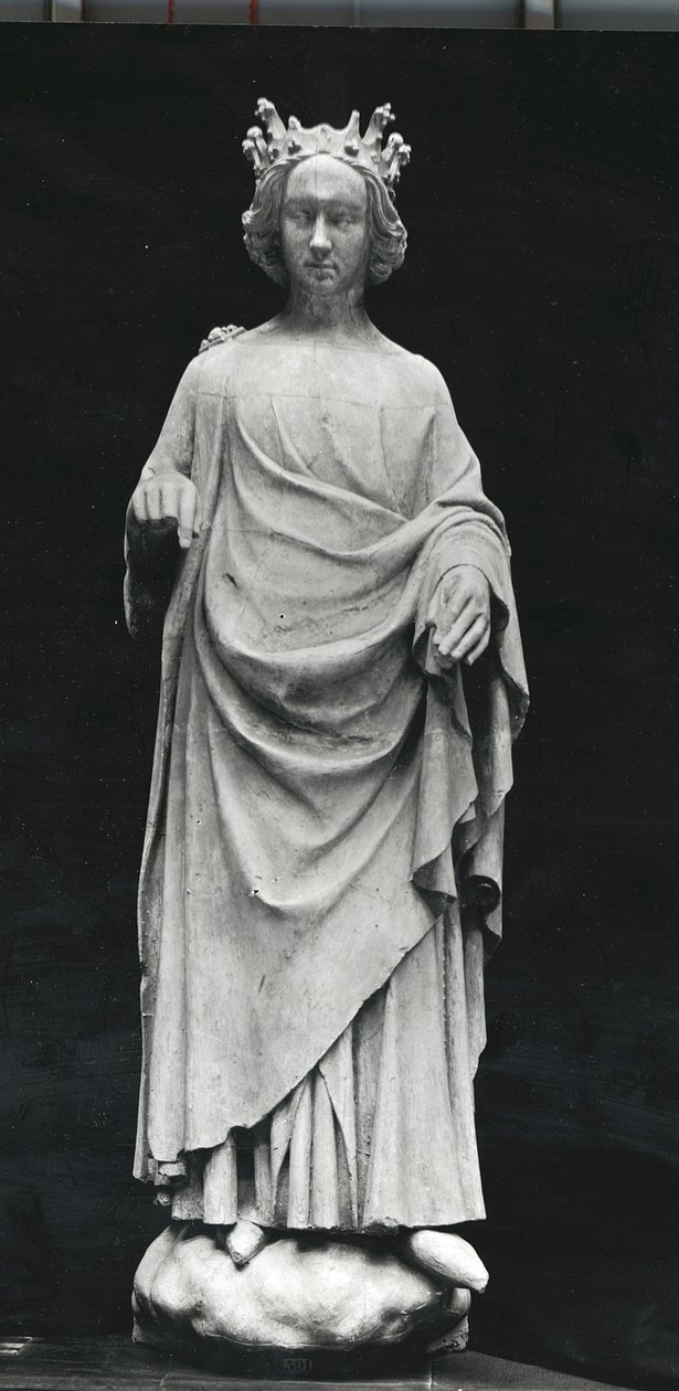 चार्ल्स VI (1368-1422) फ्रांस के राजा, पाइयर्स डे जस्टिस इन पोइटियर्स से, मूल देर से 14 वीं शताब्दी (प्लास्टर) द्वारा फ्रेंच स्कूल