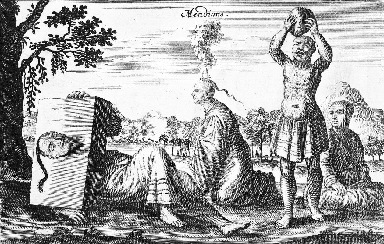 1664 में आत्म-भड़काऊ कार्य करने वाले चीनी मेंडियन द्वारा फ्रेंच स्कूल