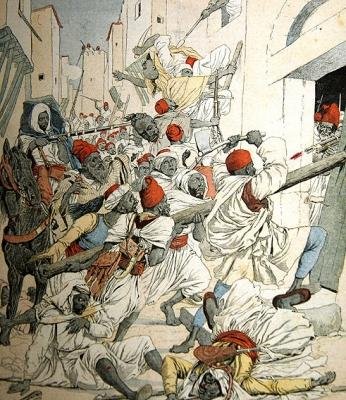 मोरक्को में गृहयुद्ध, ले पेटिट जर्नल, 18 जनवरी, 1903 से चित्रण द्वारा फ्रेंच स्कूल